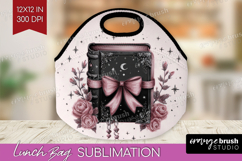 Spell Book Cute Lunch Bag Pink Halloween Lunch Bug PNG Product Image 1
