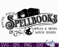 Vintage Farmhouse Halloween Svg Sign, Spellbooks Product Image 2