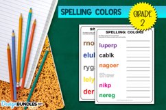Spelling Colors Educational Worksheet Product Image 1