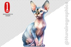 Sphynx Cat Clipart - PNG File Product Image 1