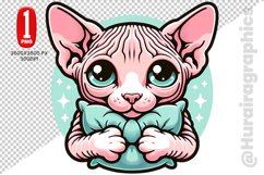 Sphynx Cat Clipart - PNG File Product Image 1