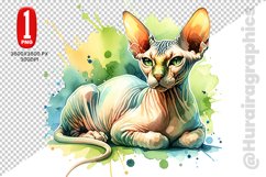 Sphynx Cat Clipart - PNG File Product Image 1