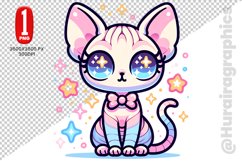 Sphynx Cat Clipart - PNG File Product Image 1