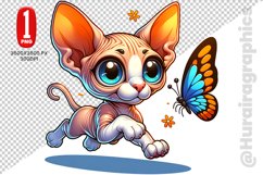Sphynx Cat Clipart - PNG File Product Image 1
