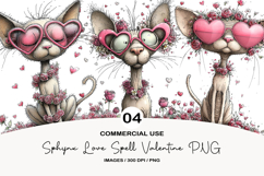 Sphynx Love Spell Valentine PNG Product Image 1