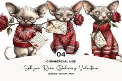 Sphynx Rose Delivery Valentine PNG Product Image 1