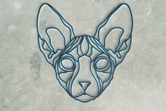 Sphynx Cat Laser Cut File| Layered Cat SVG Product Image 1