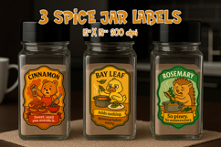 Funny Spice Jar Labels Printable | Cinnamon Bay Leaf Rosemar Product Image 1