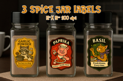 Funny Spice Jar Labels Printable | Garlic Paprika Basil Product Image 1
