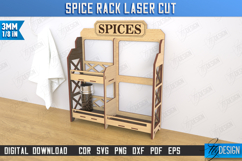 Spice Rack Laser Cut| Spice Caddy |Desktop Kitchen Organizer Product Image 1