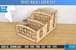 Spice Rack Laser Cut| Spice Caddy |Desktop Kitchen Organizer Product Image 1
