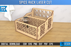 Spice Rack Laser Cut| Spice Caddy |Desktop Kitchen Organizer Product Image 1