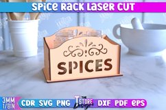 Spice Rack Laser Cut | Kitchen Organizer | Spice Caddy | CNC Product Image 1