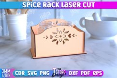 Spice Rack Laser Cut | Kitchen Organizer | Spice Caddy | CNC Product Image 1