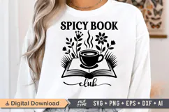 Spicy Book Club SVG, Book Lover SVG, Reading SVG Product Image 1