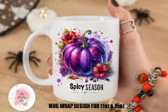 Fall Pumpkin Mug Wrap For 11 oz and 15 oz, 3d Mug, Funny Quotes Png