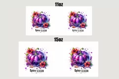 Fall Pumpkin Mug Wrap For 11 oz and 15 oz, 3d Mug, Funny Quotes Png