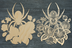 Halloween lasercut svg spider laser cut ornament or keychain Product Image 2