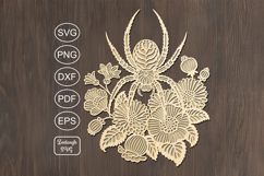 Halloween lasercut svg spider laser cut ornament or keychain Product Image 3