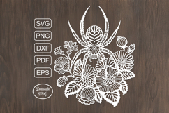 Spider papercut, paper cutting template, laser cut halloween Product Image 2