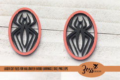 Spider Halloween Earrings SVG |Set of 3 Laser Cut &amp; Product Image 4