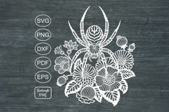 Spider papercut, paper cutting template, laser cut halloween Product Image 3