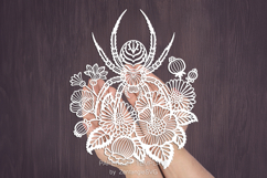 Spider papercut, paper cutting template, laser cut halloween Product Image 4