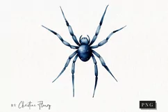 Watercolor Spider Clipart | Watercolor Halloween PNG Product Image 1