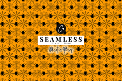 Orange Spider Web Pattern | Cute Halloween Digital Paper Product Image 1