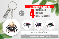 Keychain Spider and Web Twists Product Image 1