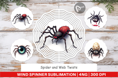 Wind Spinner Spider and Web Twists Product Image 1