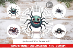 Wind Spinner Spider and Web Twists Product Image 1