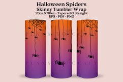 spider halloween skinny tumbler sublimation wrap with high resolution 300 DPI and transparant background perfect for 20oz and 30oz skinny tumbler
