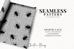 Seamless Spider Lace Pattern | Halloween PNG Product Image 2