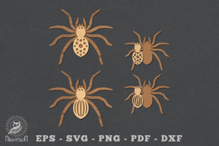 3D Spider Laser Cut Decoration Product Image 1