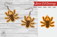 Spider Laser Cut Earrings SVG Product Image 1