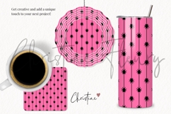 Pink Spider Pattern | Cute Halloween Digital Paper Product Image 3