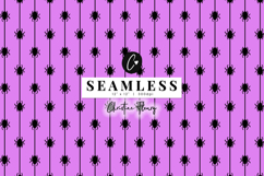 Purple Spider Pattern | Cute Halloween Digital Paper Product Image 1