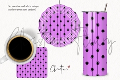 Purple Spider Pattern | Cute Halloween Digital Paper Product Image 3