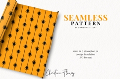 Orange Spider Pattern | Cute Halloween Digital Paper Product Image 2