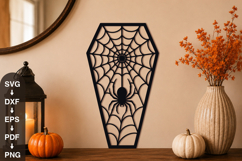 Spider Web Coffin Halloween SVG Product Image 1