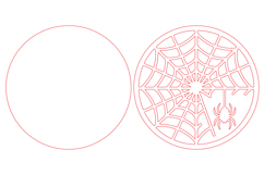 Spider Web Round Door Hanger Laser Cut Product Image 2