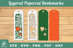 Spider Webs 3D Papercut Bookmarks SVG Product Image 1