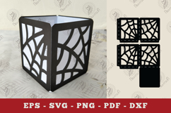 Spider Webs Lantern Papercut SVG Product Image 1