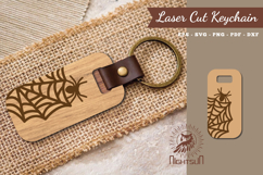 Spider Webs Laser Cut Keychain Product Image 1