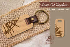 Spider Webs Laser Cut Keychain Product Image 1