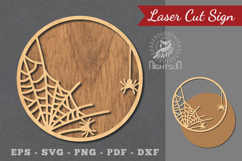 Spider Webs Laser Cut Sign Product Image 1