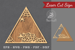 Spider Webs Laser Cut Sign Product Image 1