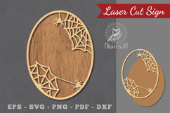 Spider Webs Laser Cut Sign Product Image 1