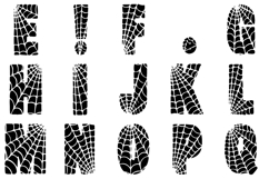 Spiders Web Font Spooky Halloween Spiderweb SVG PNG Type Product Image 3